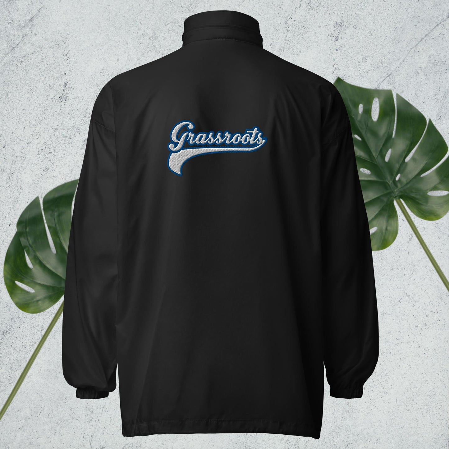 Unisex Rooted windbreaker (White Logo)