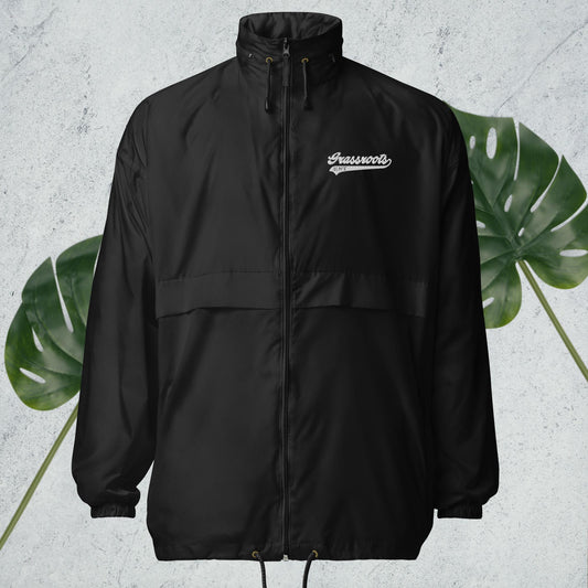 Unisex Rooted windbreaker (White Logo)